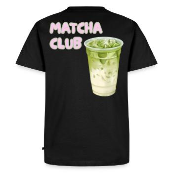 Graphique Matcha Club Latte - T-shirt Premium bio Homme - noir - Dos - Nico (187cm)