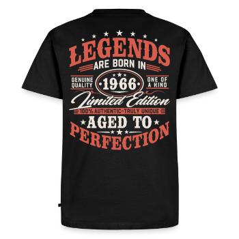 1966 Vintage Vintage Birthday Gift Retro - Men's Premium Organic T-Shirt - black - Back - Nico (187cm)