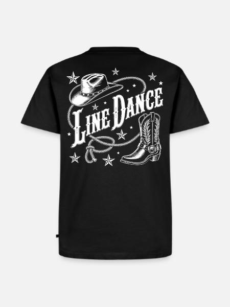Line Dance Cowboy Flair - Männer Premium Bio T-Shirt - Schwarz