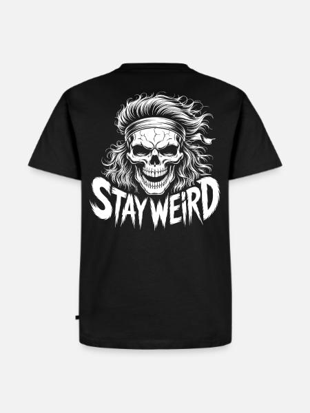 Stay Weird Skull - Männer Premium Bio T-Shirt - Schwarz