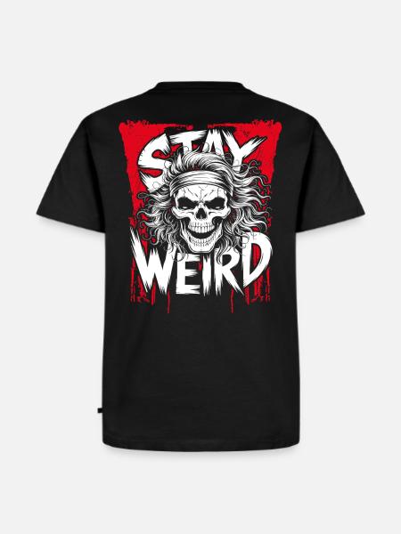 Stay Weird Skull - Männer Premium Bio T-Shirt - Schwarz