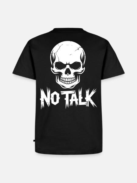 No Talk Skull Graphic - Männer Premium Bio T-Shirt - Schwarz