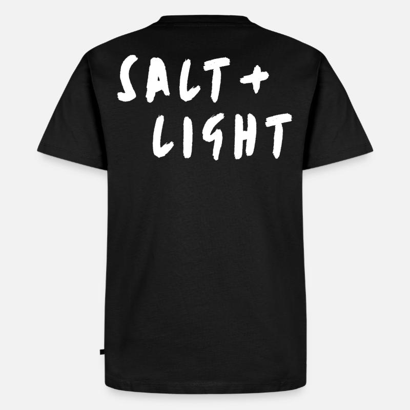 Salt + light - Männer Premium Bio T-Shirt - Schwarz