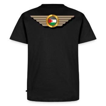 Palestine Drapeau - Palestine flag - T-shirt Premium bio Homme - noir - Dos - Nico (187cm)