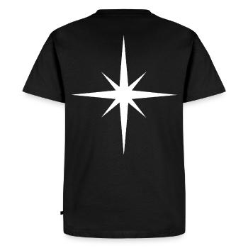 White Star Sparkle à concevoir - T-shirt Premium bio Homme - noir - Dos - Nico (187cm)