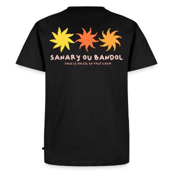 Sanary ou Bandol , sous le soleil en tout cas - T-shirt Premium bio Homme - noir - Dos - Nico (187cm)