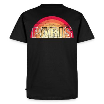 Vintage Sunset PARIS - T-shirt Premium bio Homme - noir - Dos - Nico (187cm)