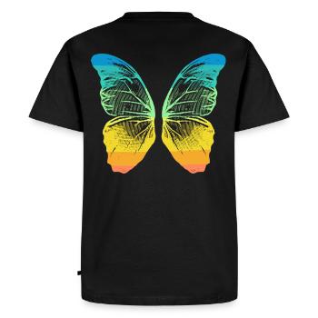 2reborn wings butterfly rainbow wing butterfly - Men's Premium Organic T-Shirt - black - Back - Nico (187cm)