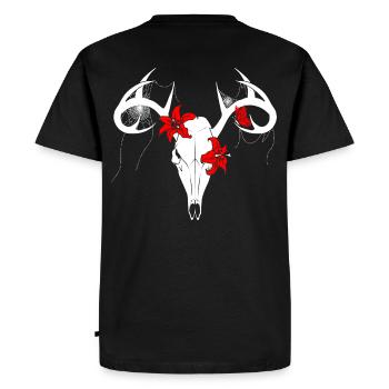 Crâne de cerf - T-shirt Premium bio Homme - noir - Dos - Nico (187cm)