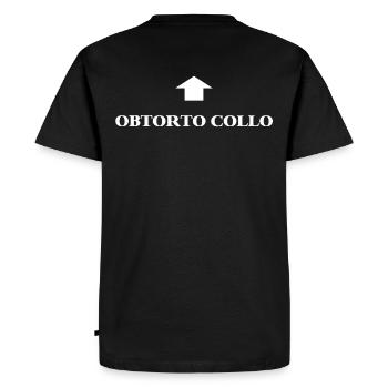 Obrtoro Collo Design - Men's Premium Organic T-Shirt - black - Back - Nico (187cm)