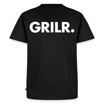 GRILR Griller BBQ Funny Father's Day Gift Barbecue - Men's Premium Organic T-Shirt - black - Back - Nico (187cm)