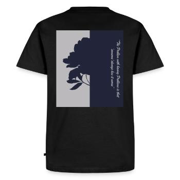 Conception d'ombre de fleur - T-shirt Premium bio Homme - noir - Dos - Nico (187cm)