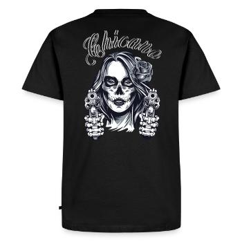 Chicano Fille - T-shirt Premium bio Homme - noir - Dos - Nico (187cm)