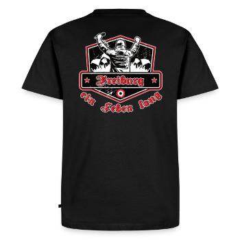 Freiburg ein Leben Lang No II - Männer Premium Bio T-Shirt - Schwarz - Hinten - Nico (187cm)
