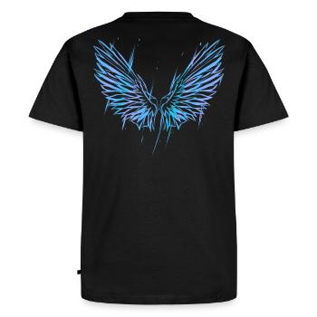 BLUE ANGEL WINGS - Energy angel wings back - Men's Premium Organic T-Shirt - black - Back - Nico (187cm)