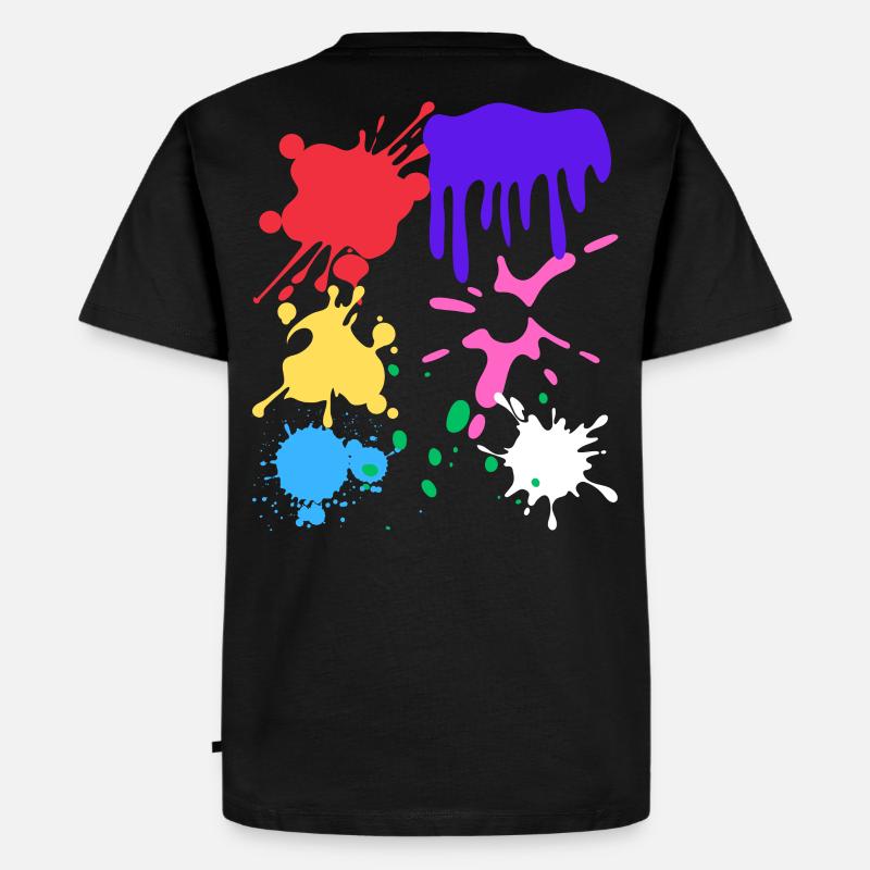 Kleckse - Männer Premium Bio T-Shirt - Schwarz
