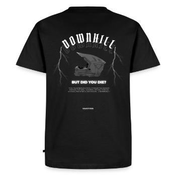 Downhill Mountain Biker DH MTB Enduro Gravity - Men's Premium Organic T-Shirt - black - Back - Nico (187cm)