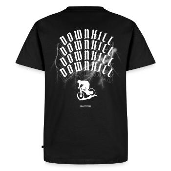 Downhill Mountain Biker DH MTB Enduro Gravity Trail - Men's Premium Organic T-Shirt - black - Back - Nico (187cm)