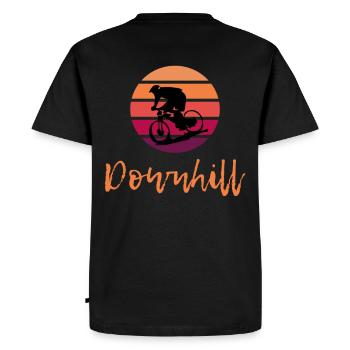 Downhill Mountain Biker DH MTB Enduro Gravity Trail - Men's Premium Organic T-Shirt - black - Back - Nico (187cm)