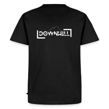 Downhill Mountain Biker DH MTB Enduro Gravity Trail - Men's Premium Organic T-Shirt - black - Back - Nico (187cm)