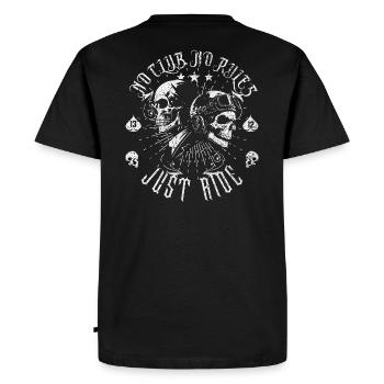 No Club No Rules - Männer Premium Bio T-Shirt - Schwarz - Hinten - Nico (187cm)