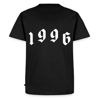 Année 1996 - T-shirt Premium bio Homme - noir - Dos - Nico (187cm)