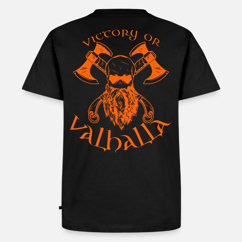 Victory or Valhalla - Männer Premium Bio T-Shirt - Schwarz