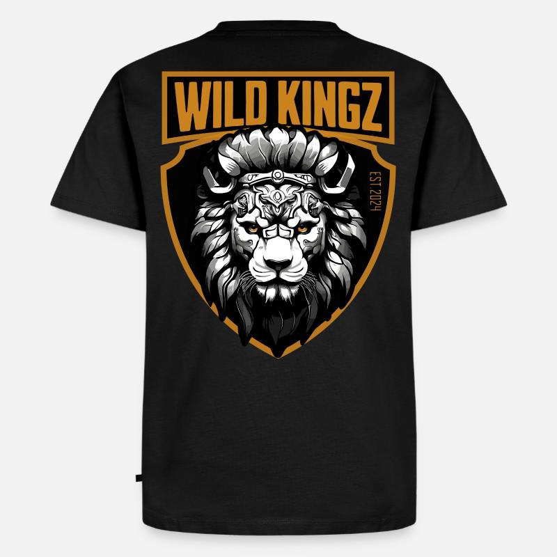 Löwe - Männer Premium Bio T-Shirt - Schwarz