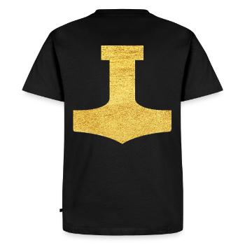 Mjölnir Symbole protecteur Marteau de Mjolnir Thor - T-shirt Premium bio Homme - noir - Dos - Nico (187cm)