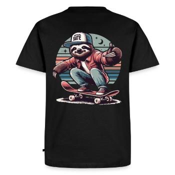 Tenue de patineur streetwear paresseux - T-shirt Premium bio Homme - noir - Dos - Nico (187cm)