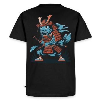 Japon Samouraï Koi Carpe Anime Cadeau - T-shirt Premium bio Homme - noir - Dos - Nico (187cm)