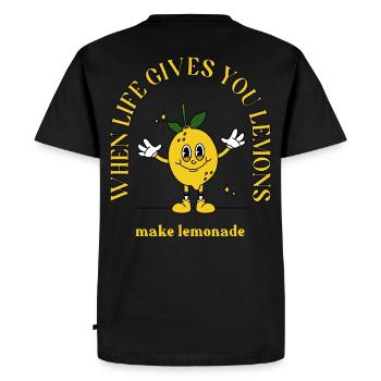 Faites de la limonade dans toutes les situations - T-shirt Premium bio Homme - noir - Dos - Nico (187cm)
