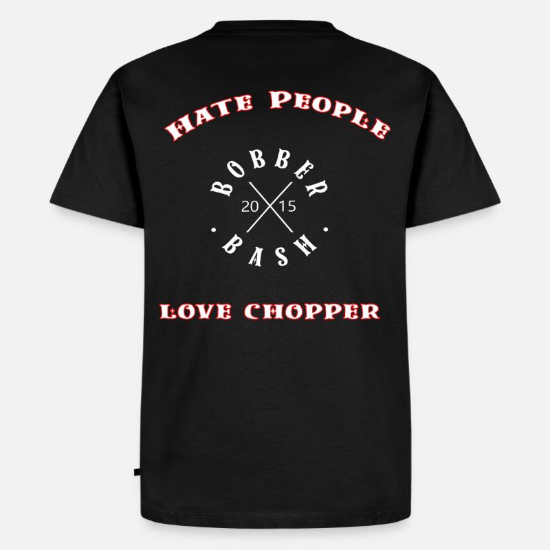 Hate People Love Chopper - Männer Premium Bio T-Shirt - Schwarz