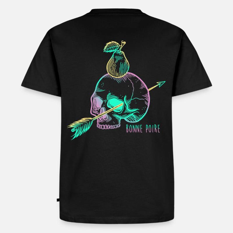 Lila Totenkopfbirne - Männer Premium Bio T-Shirt - Schwarz