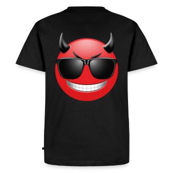 EMOJI Diable avec des lunettes de soleil design amusant - T-shirt Premium bio Homme - noir - Dos - Nico (187cm)