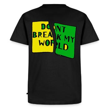 dont break my world - T-shirt Premium bio Homme - noir - Dos - Nico (187cm)