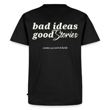 Mauvaises idées - T-shirt Premium bio Homme - noir - Dos - Nico (187cm)