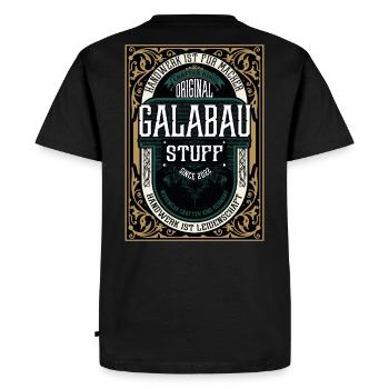 Original Galabau, Robustes Handwerker-Shirt - Männer Premium Bio T-Shirt - Schwarz - Hinten - Nico (187cm)