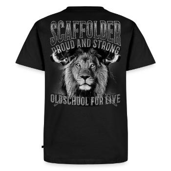 Scaffolder Oldschool pour live - T-shirt Premium bio Homme - noir - Dos - Nico (187cm)