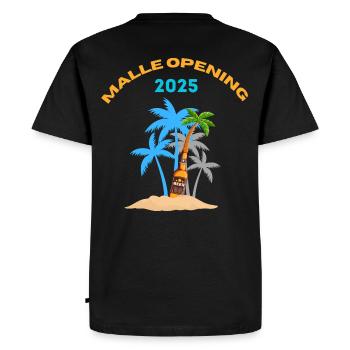 Ouverture du centre commercial 2025 / Majorque 2025 - T-shirt Premium bio Homme - noir - Dos - Nico (187cm)