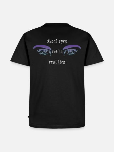 animiertes "Real eyes" Shirt - Männer Premium Bio T-Shirt - Schwarz