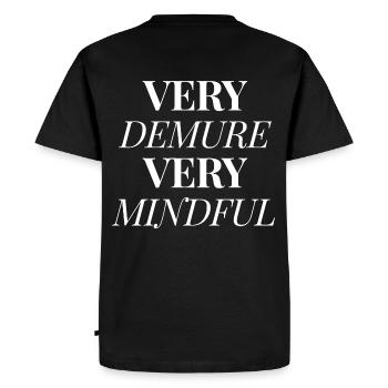 very demure very mindful shirt funny - Men's Premium Organic T-Shirt - black - Back - Nico (187cm)