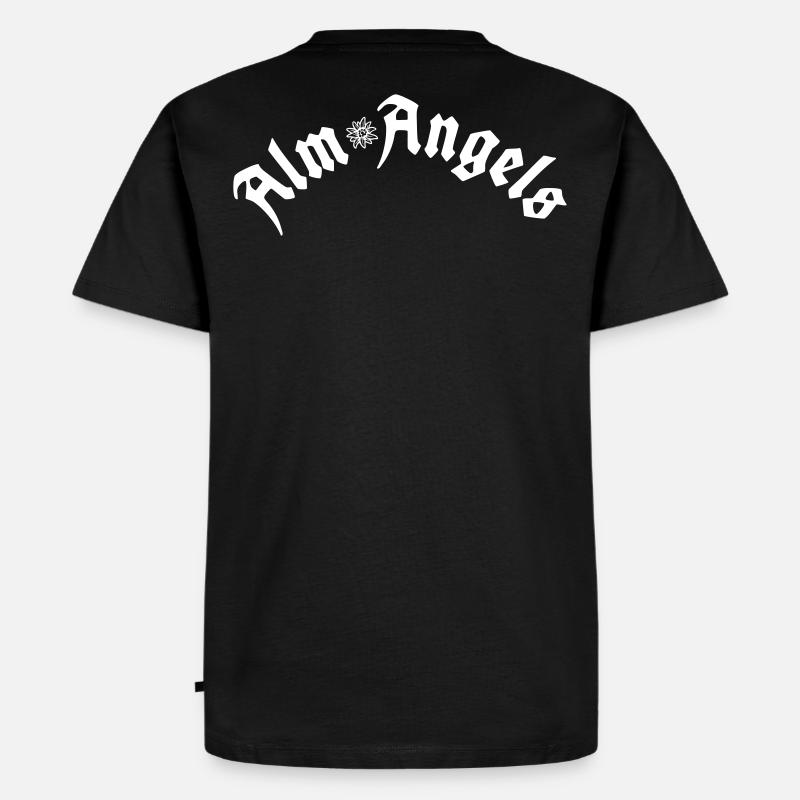 Alm Angel elips - Männer Premium Bio T-Shirt - Schwarz