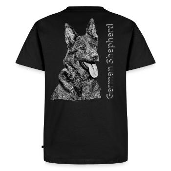 Dessin de berger allemand berger allemand - T-shirt Premium bio Homme - noir - Dos - Nico (187cm)