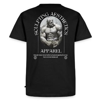 Sculpter l’esthétique - T-shirt Premium bio Homme - noir - Dos - Nico (187cm)