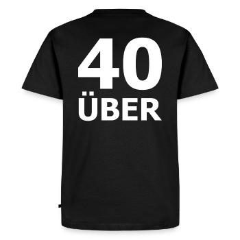 Maillot de football de plus de 40 ans - T-shirt Premium bio Homme - noir - Dos - Nico (187cm)