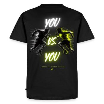 Duel DuGegenDich - T-shirt Premium bio Homme - noir - Dos - Nico (187cm)