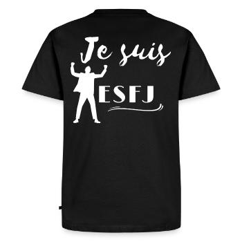 Personnalité ESFJ - T-shirt Premium bio Homme - noir - Dos - Nico (187cm)
