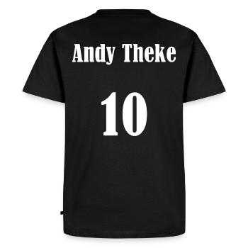 Andy Theke - Trikot - Männer Premium Bio T-Shirt - Schwarz - Hinten - Nico (187cm)