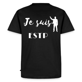 Personnalité ESTP - T-shirt Premium bio Homme - noir - Dos - Nico (187cm)